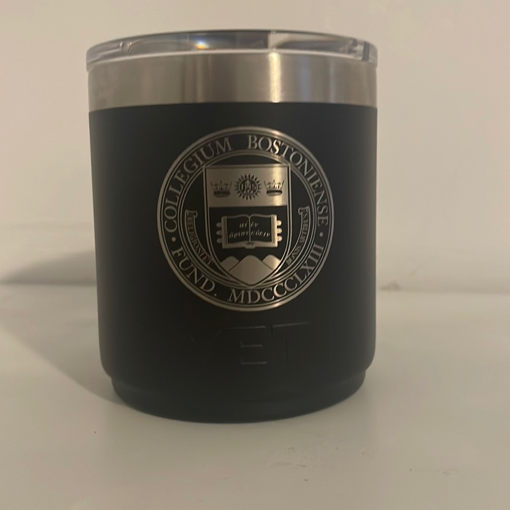 YETI Black Boston College Branded Rambler 10z